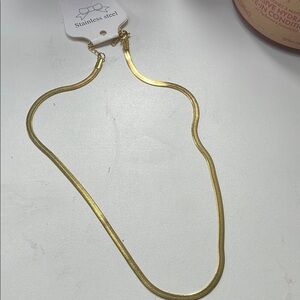 Gold Snake Chain Necklace Sleek Design